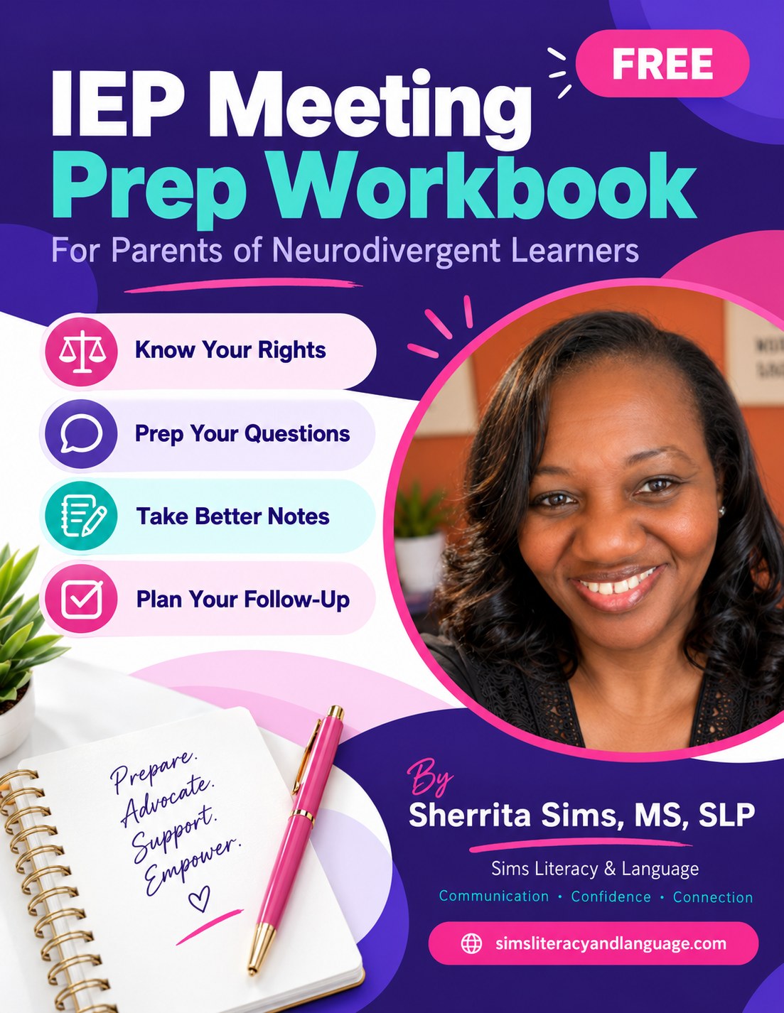 Cover of the free IEP Meeting Prep Workbook